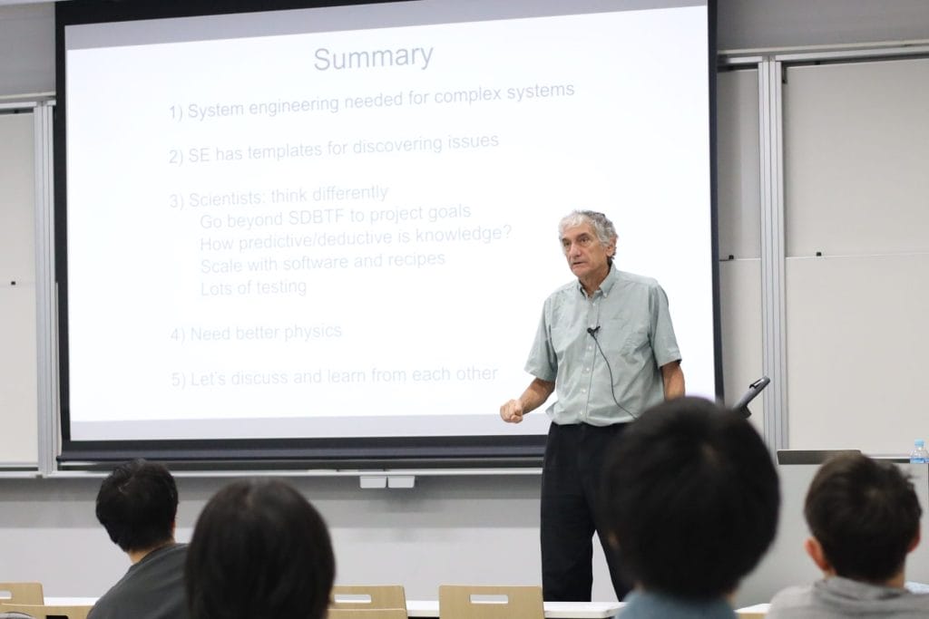 ohn Martinis giving seminar at NanoQT, sharing insights from his decades of research